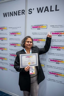 Dia Nag - makes it on to the Government Transformation 100 Winners' Wall